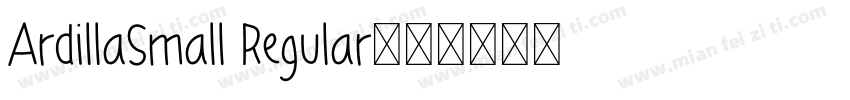 ArdillaSmall Regular字体转换